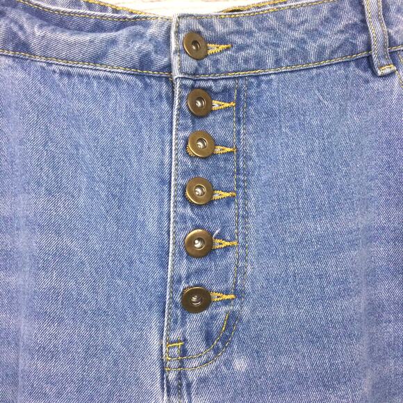 DT Jeans Women's Lightwash Distressed Button Fly High Rise Blue Jeans Size 2XL - Picture 4 of 14